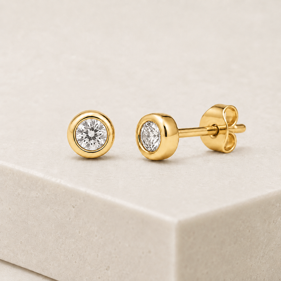 Stud Earrings (Pair) in Gold