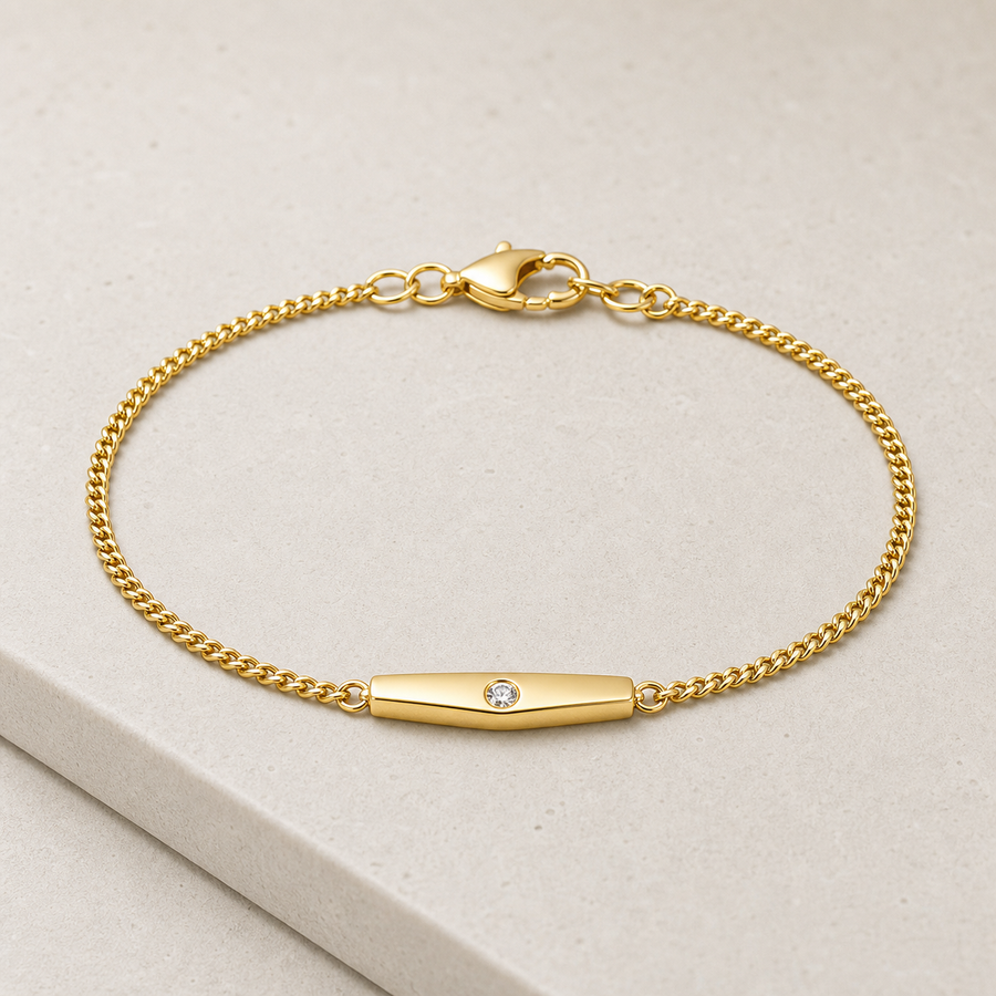 ID Bracelet in Gold