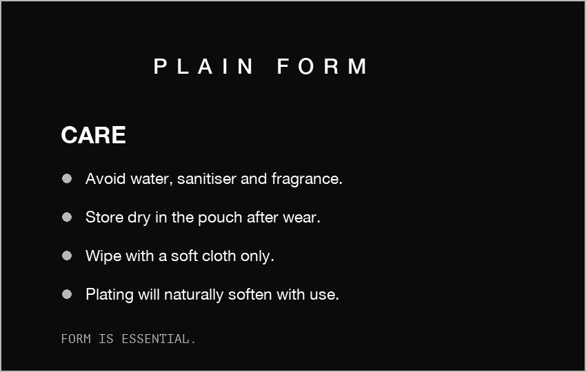 Plain Form care card